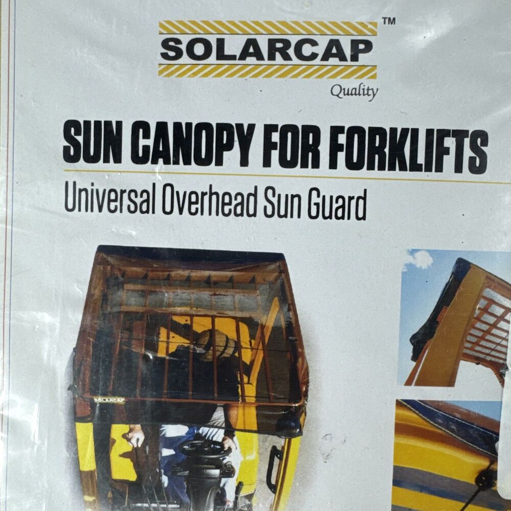 NEW Solarcap Canopy for Forklifts Universal Tinted Vinyl Cover 33in.L x 45in.W